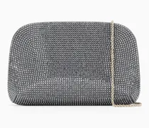 Clutch la Prima aus Satin mit Strass