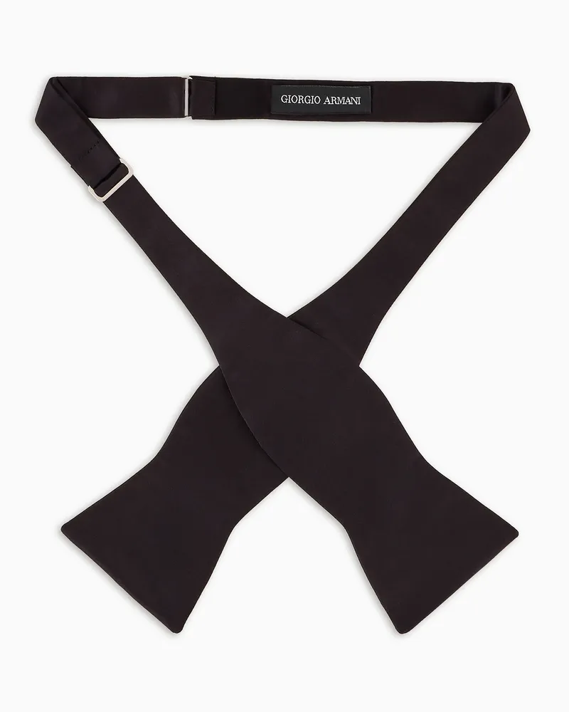 Giorgio Armani Fliege zum Binden aus Seide Schwarz