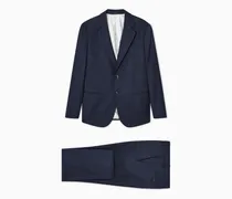Einreihiger Anzug der Soho-Linie aus leichtem Woll-Flanell