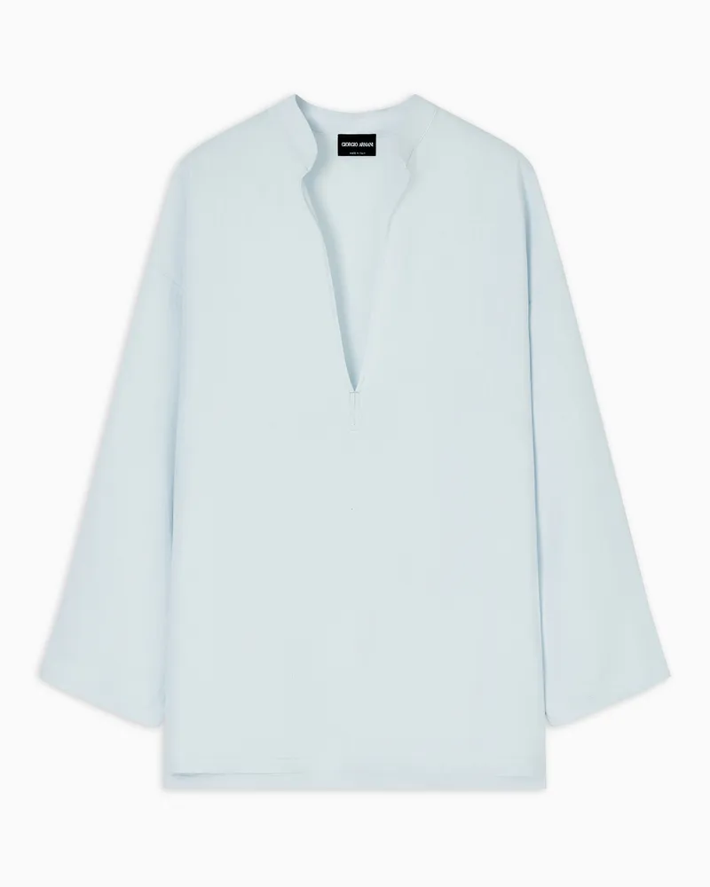 Giorgio Armani Lässige Hemden Hellblau