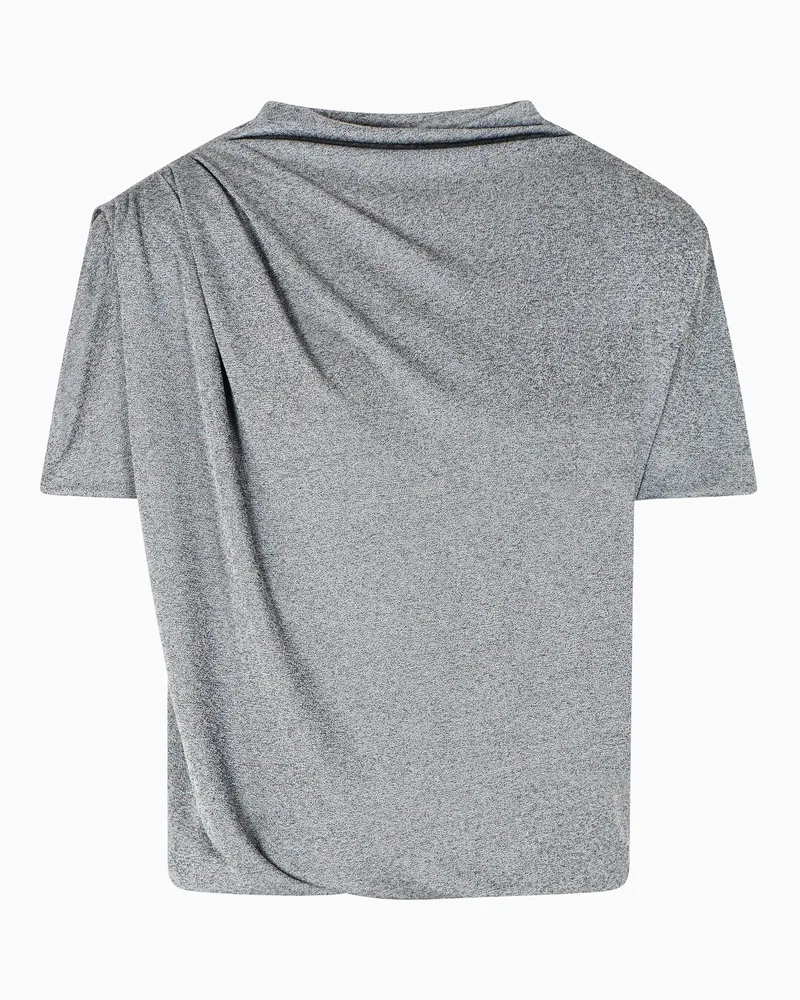 Giorgio Armani Jersey-Pullover mit Chiné-Effekt Grau