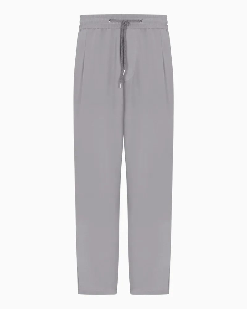 Giorgio Armani Flatfront-Hose aus Seiden-Krepp 