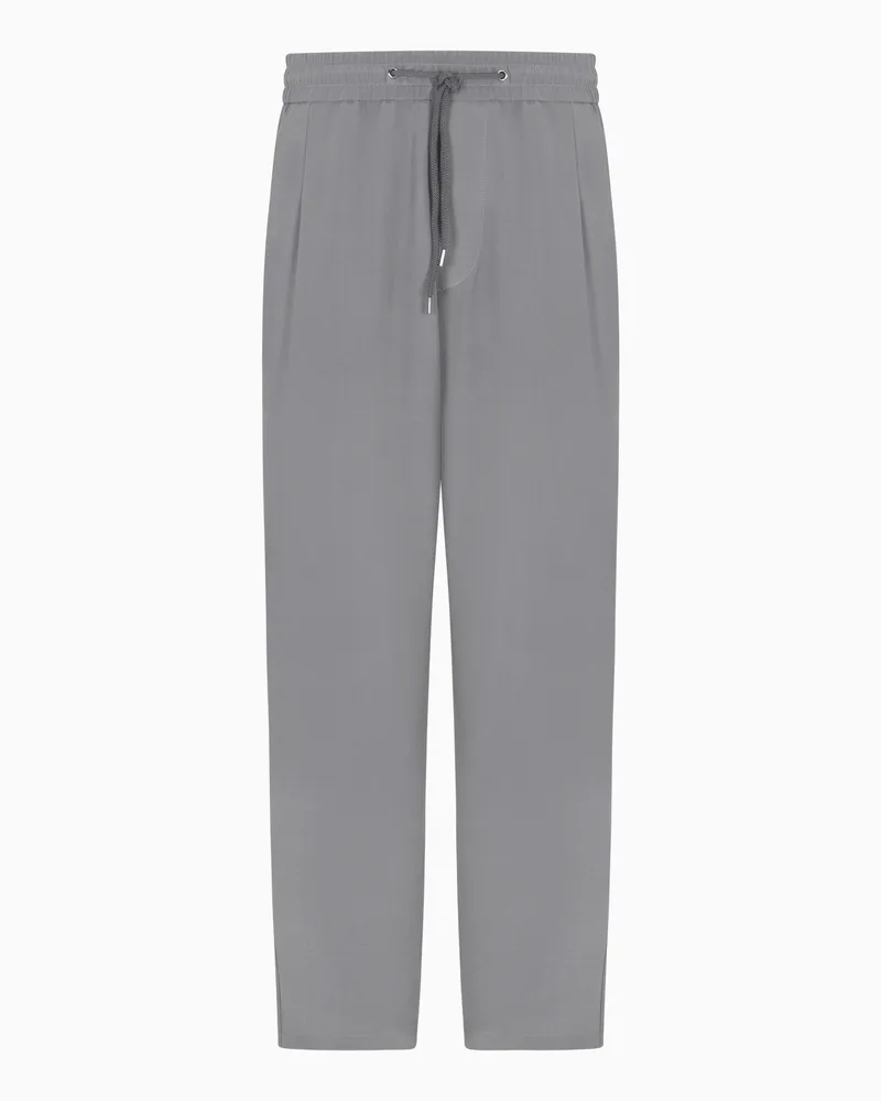 Giorgio Armani Flatfront-Hose aus Seiden-Krepp 