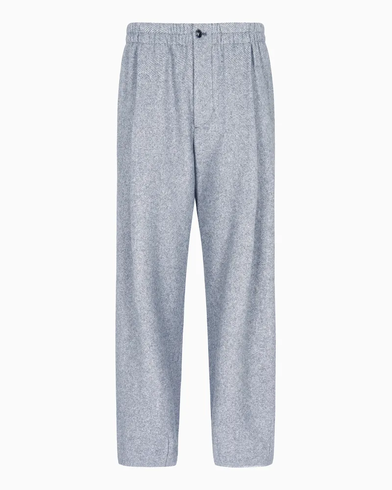 Giorgio Armani Hose mit einfacher Bügelfalte, gefertigt aus gestricktem Kaschmir Grau