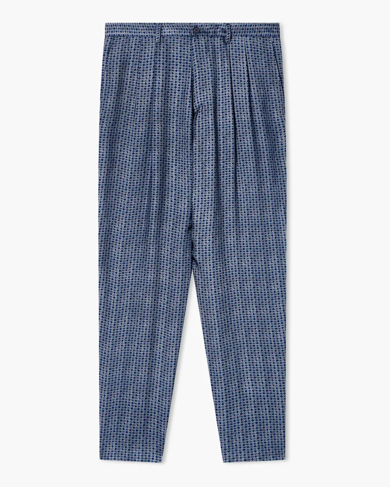 Giorgio Armani Hose mit zwei Bundfalten, gefertigt aus Viskose Blau