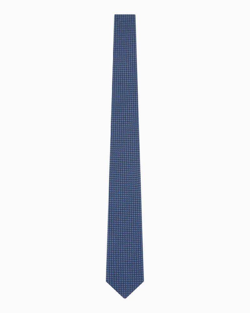 Giorgio Armani Krawatte aus Seiden-Jacquard Blau