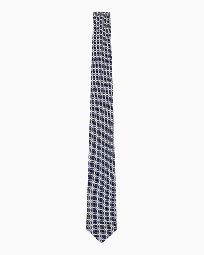 Giorgio Armani Krawatte aus Seiden-Jacquard Blau