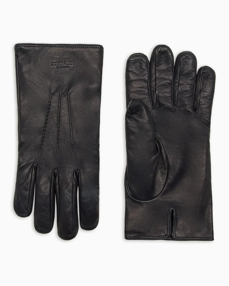 Giorgio Armani Handschuhe aus Nappaleder Blau