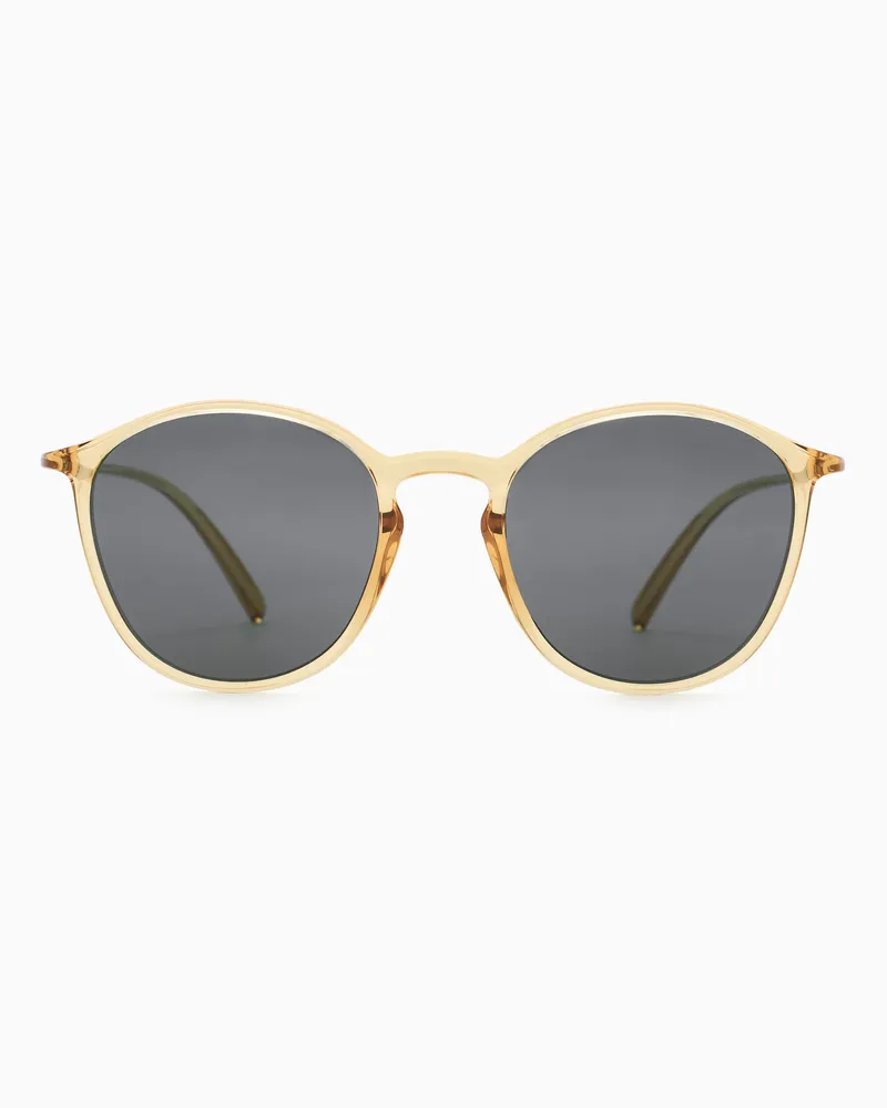 Giorgio Armani Sonnenbrille mit Panto-Fassung Beige