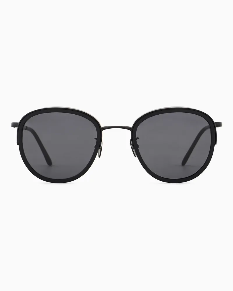 Giorgio Armani Sonnenbrille mit Phantos-Fassung für Herren Schwarz