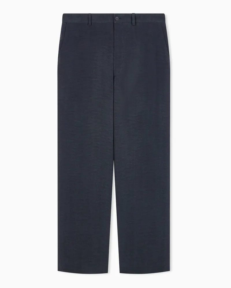Giorgio Armani Lässige Hose Marineblau
