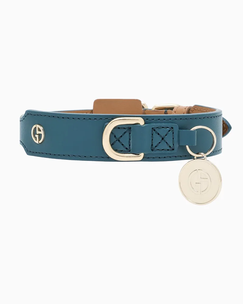 Giorgio Armani Poldo x  Halsband aus Leder Blau