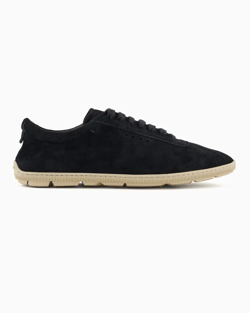 Giorgio Armani Sneaker aus Wildleder Schwarz