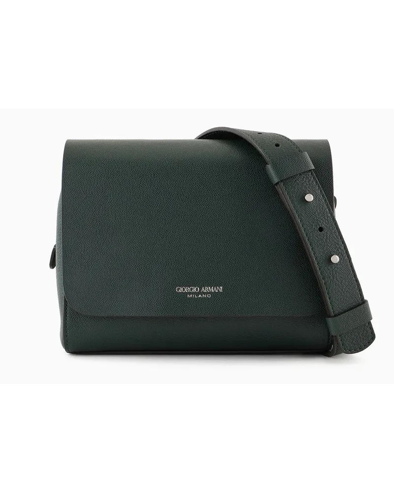 Giorgio Armani Kleine Crossbody Bag Aus Leder Verde