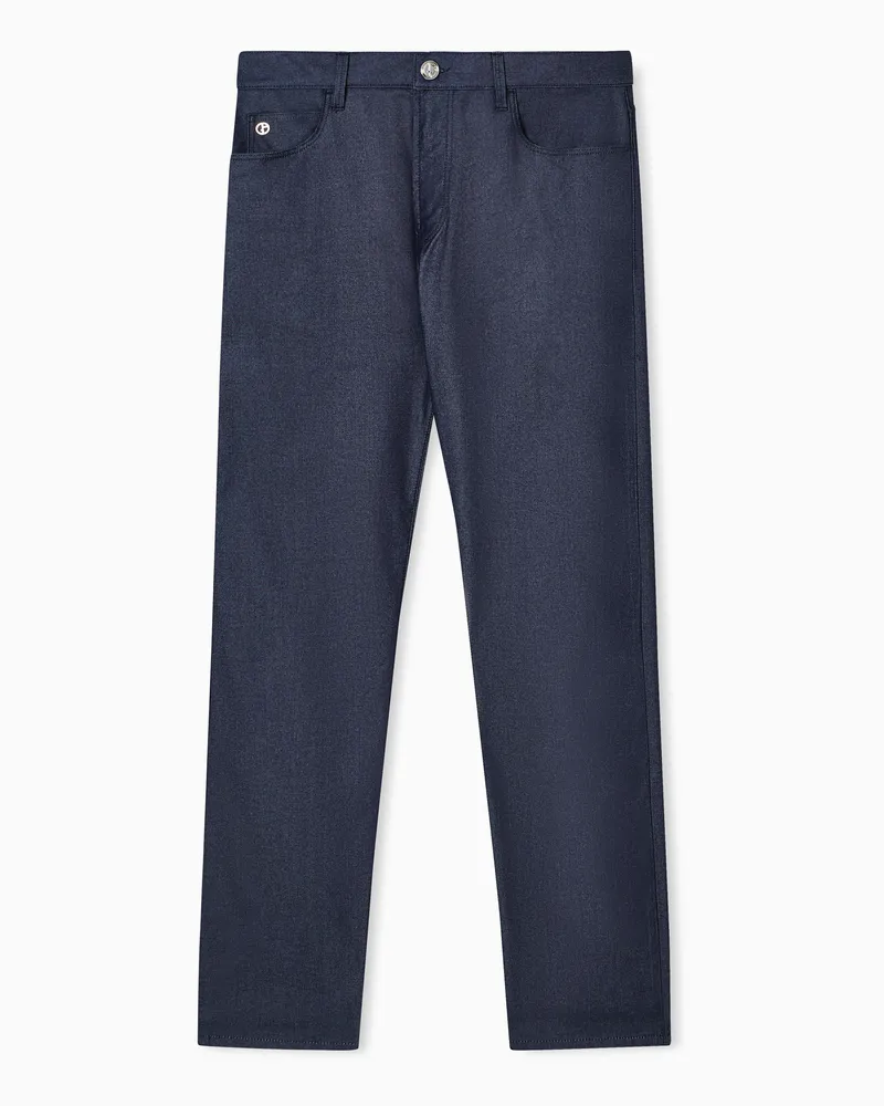 Giorgio Armani Jeans aus Twill-Denim aus Baumwollstretch Blau
