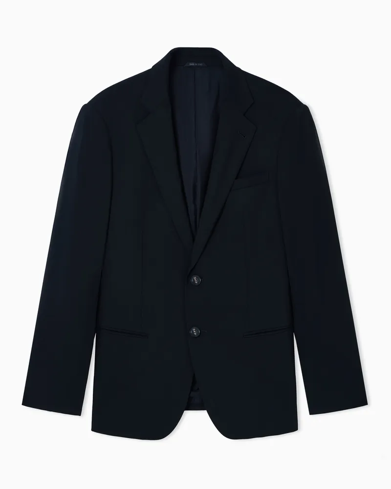 Giorgio Armani Einreihiges Sakko der Soho-Linie aus reiner Schurwolle Schwarz