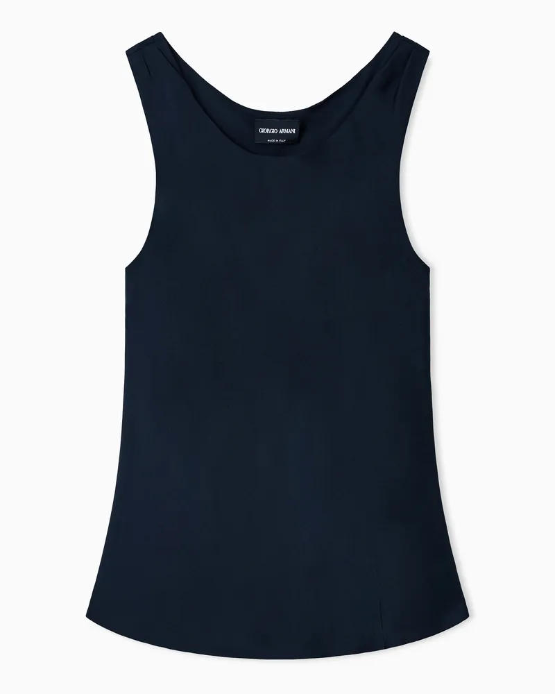 Giorgio Armani Top aus reiner Seide Schwarz
