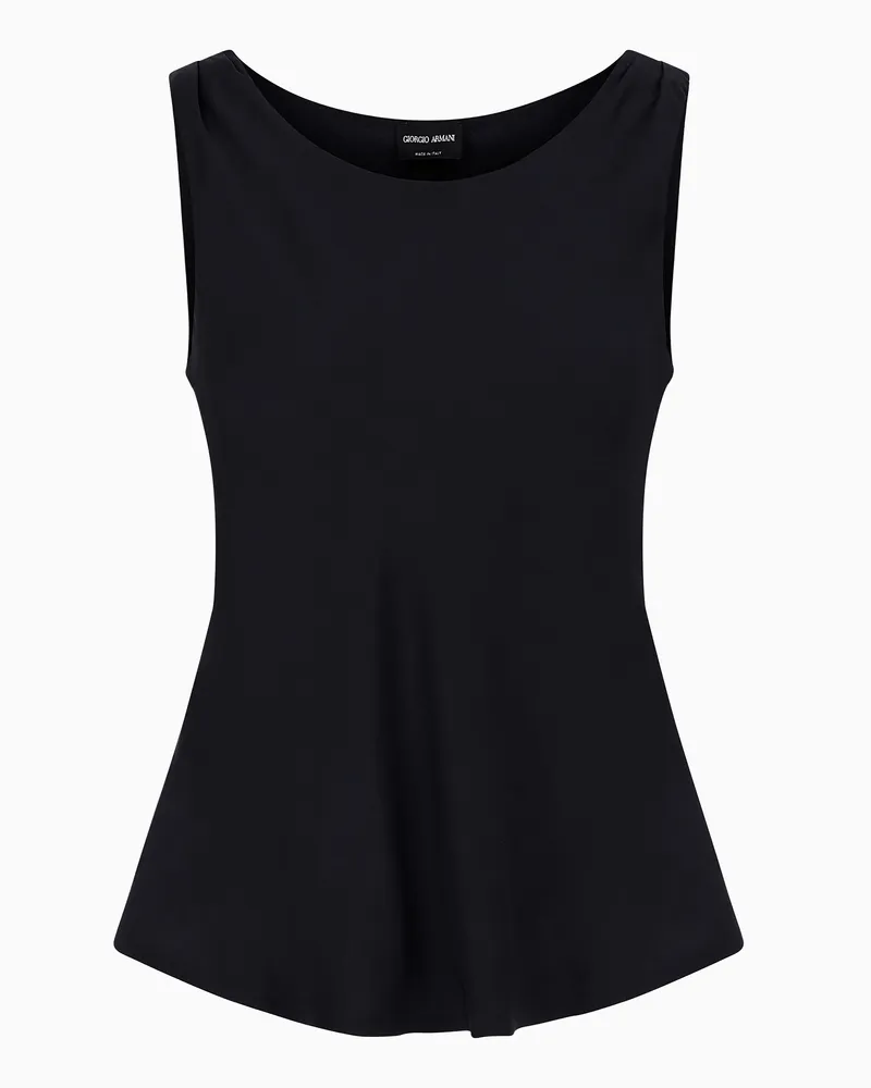Giorgio Armani Top aus reiner Seide Schwarz