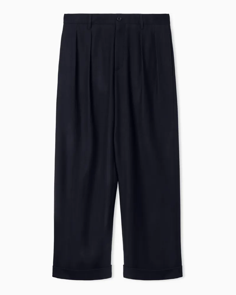 Giorgio Armani Hose mit zwei Bundfalten aus reiner Schurwolle  for Alanui Marineblau