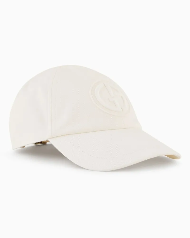 Giorgio Armani Baseballcap Aus Baumwollstretch Weiss