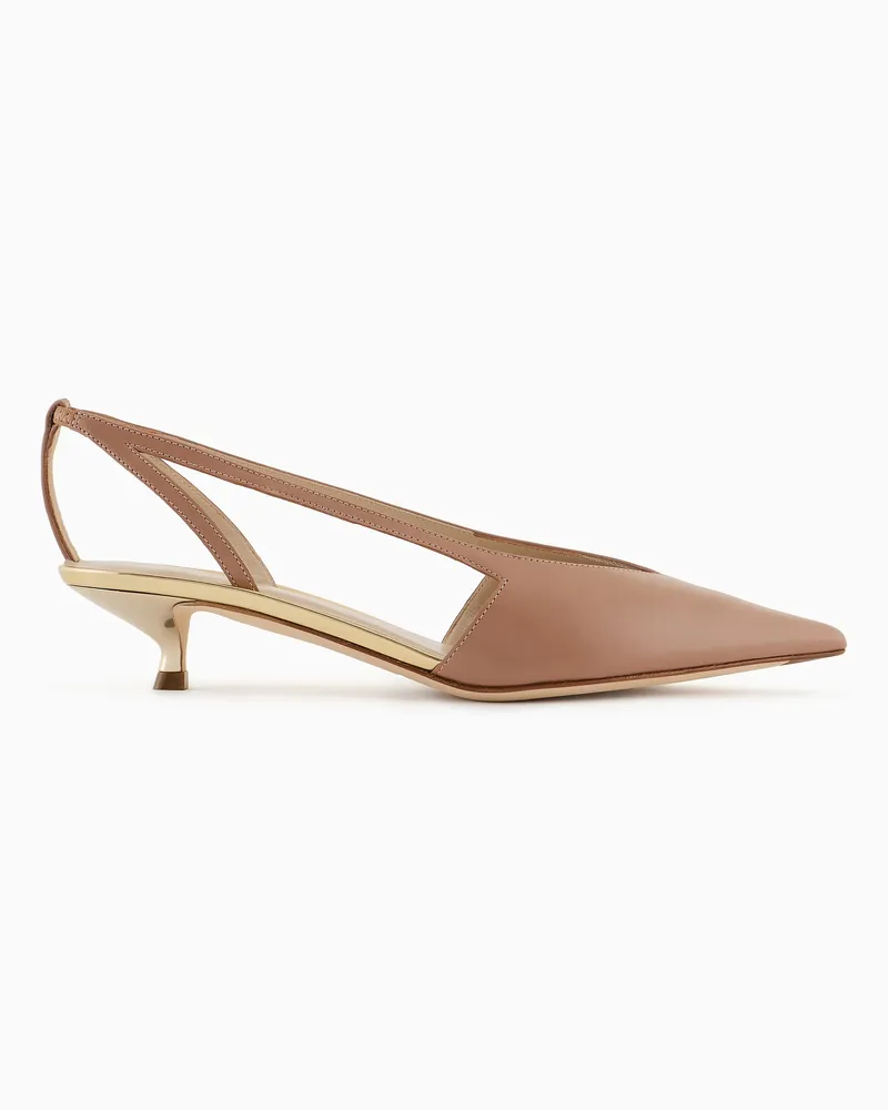 Giorgio Armani Pumps aus Leder Braun