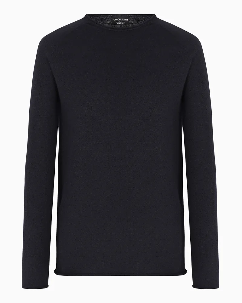 Giorgio Armani Pullover aus Kaschmir mit Streifenmuster Blau