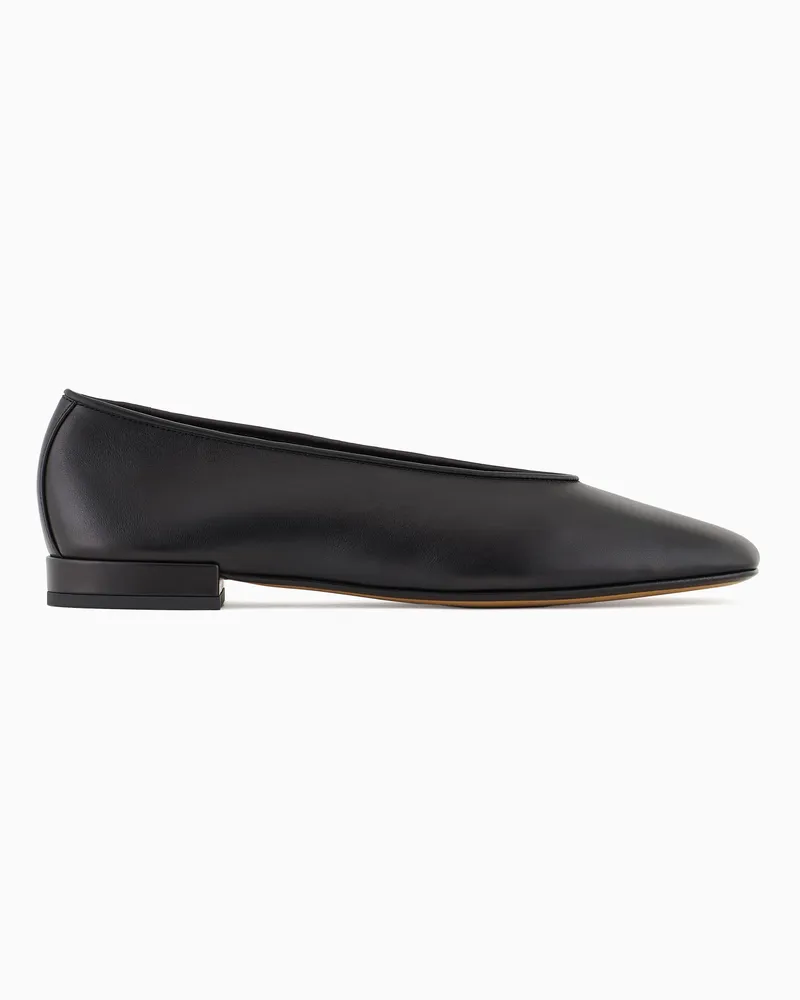 Giorgio Armani x 10 Corso Como Ballerinas aus Kalbsleder Schwarz