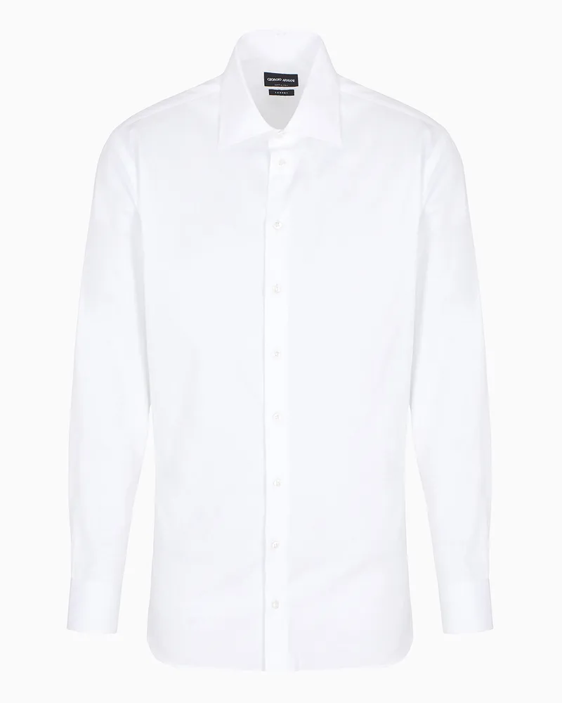 Giorgio Armani Hemd in Regular Fit aus Luxury-Baumwolle Weiß