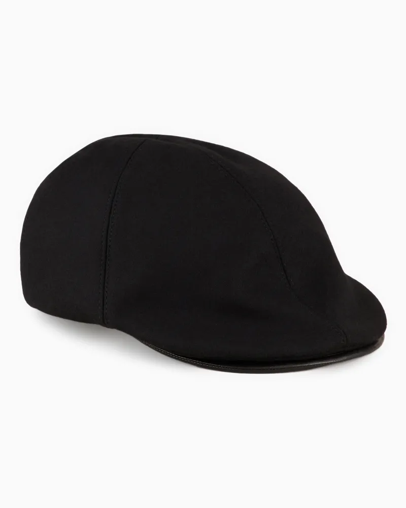 Giorgio Armani Schiebermütze aus Wollmischung Schwarz