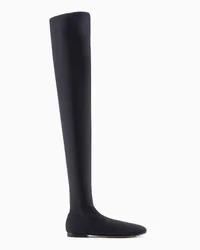 Giorgio Armani Stiefel Aus Stretchgewebe Schwarz