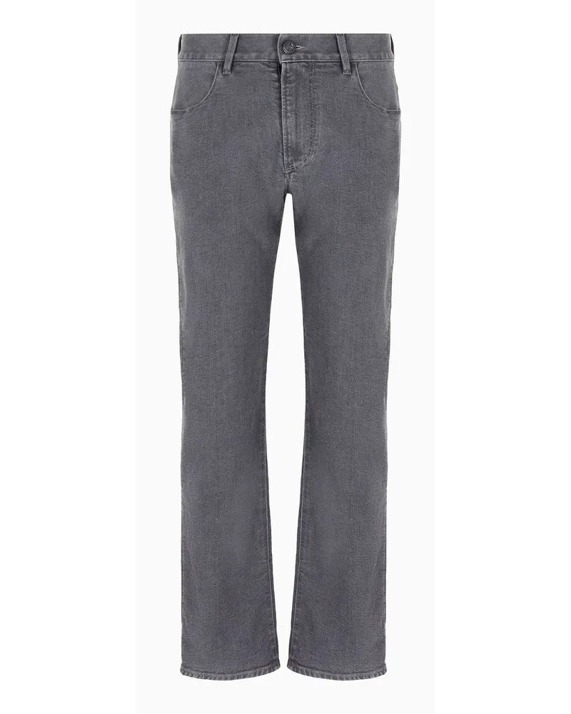 Giorgio Armani Five-pocket-hose In Regular Fit Aus Baumwolldenim mit Stretch Schwarz