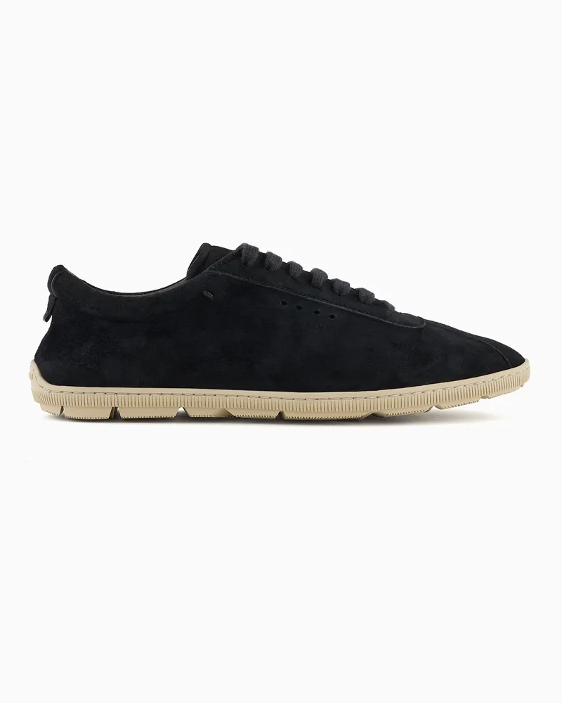 Giorgio Armani Sneaker aus Wildleder Schwarz