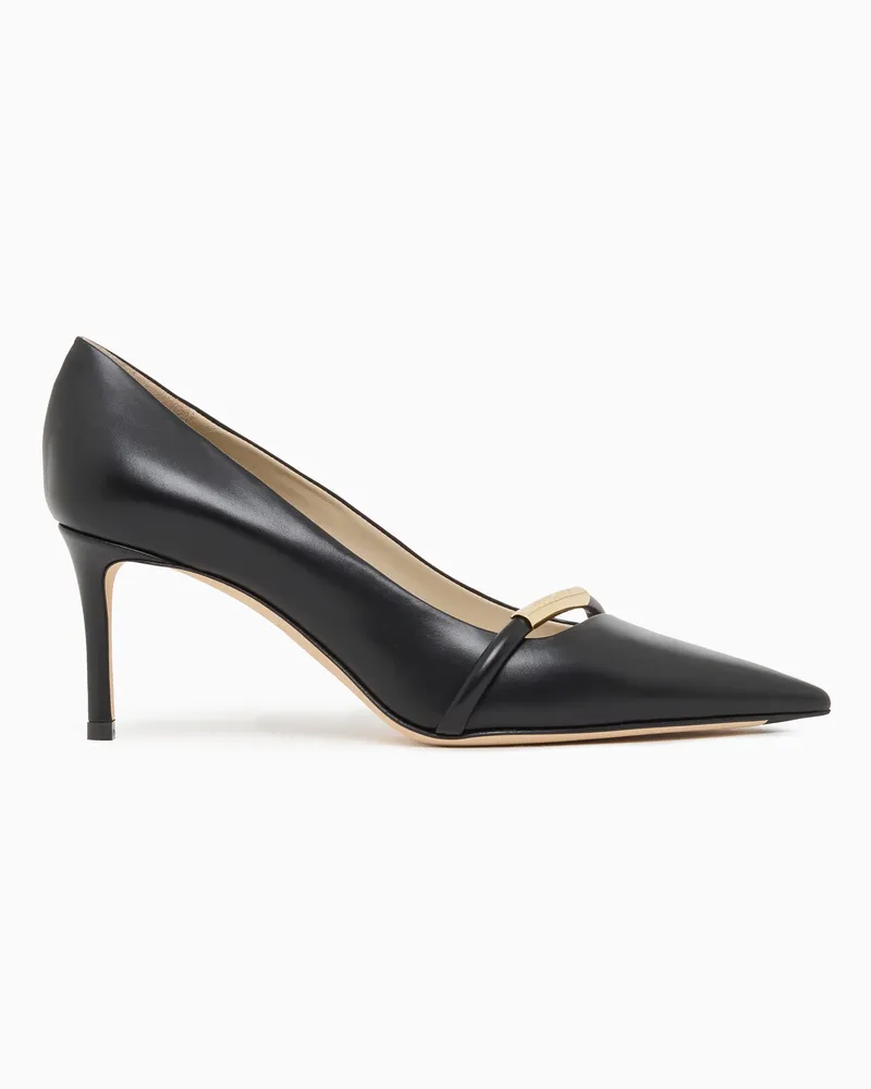 Giorgio Armani Pumps aus Leder Schwarz