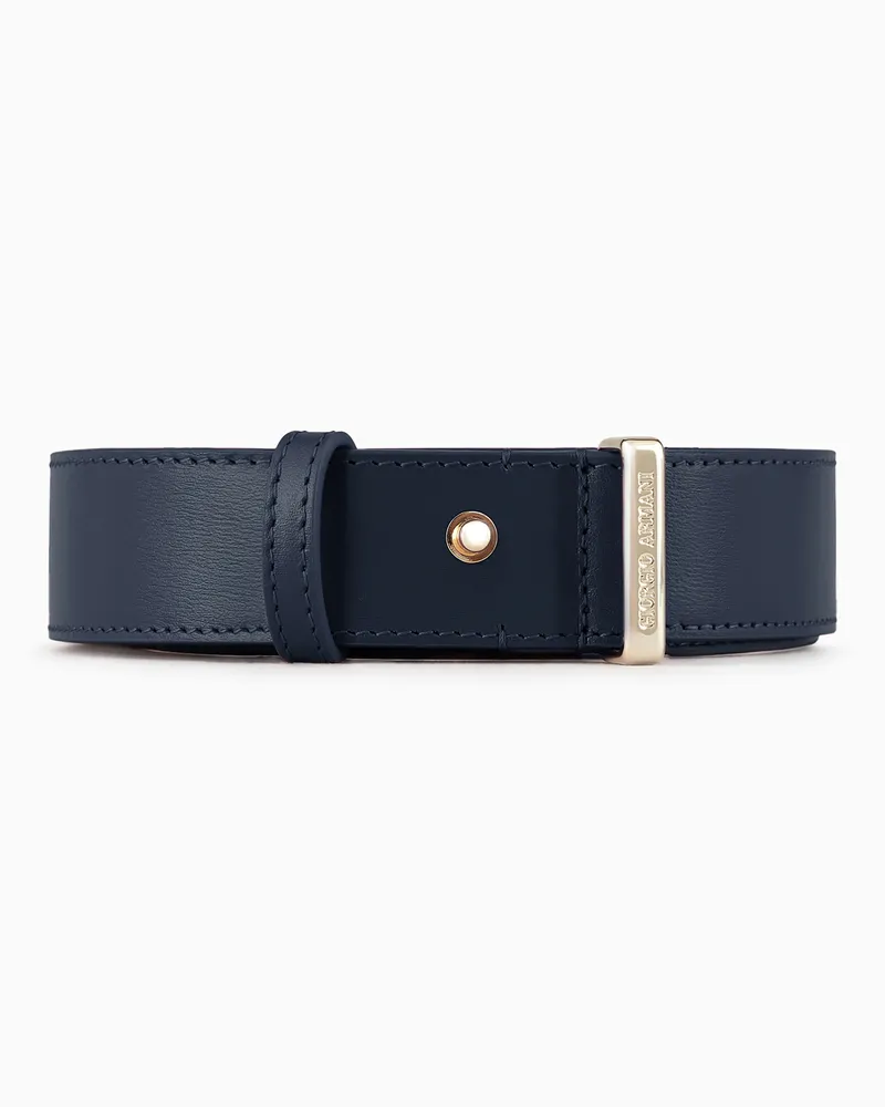Giorgio Armani Gürtel la Prima aus strukturiertem Leder Blau
