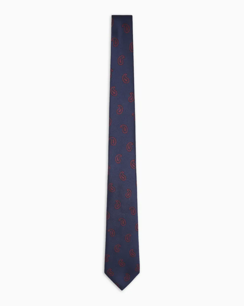 Giorgio Armani Krawatte aus Seiden-Jacquard Blau