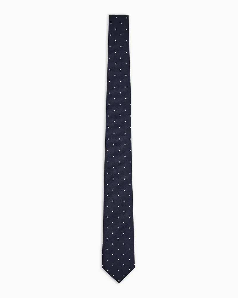 Giorgio Armani Krawatte aus Seiden-Jacquard Blau