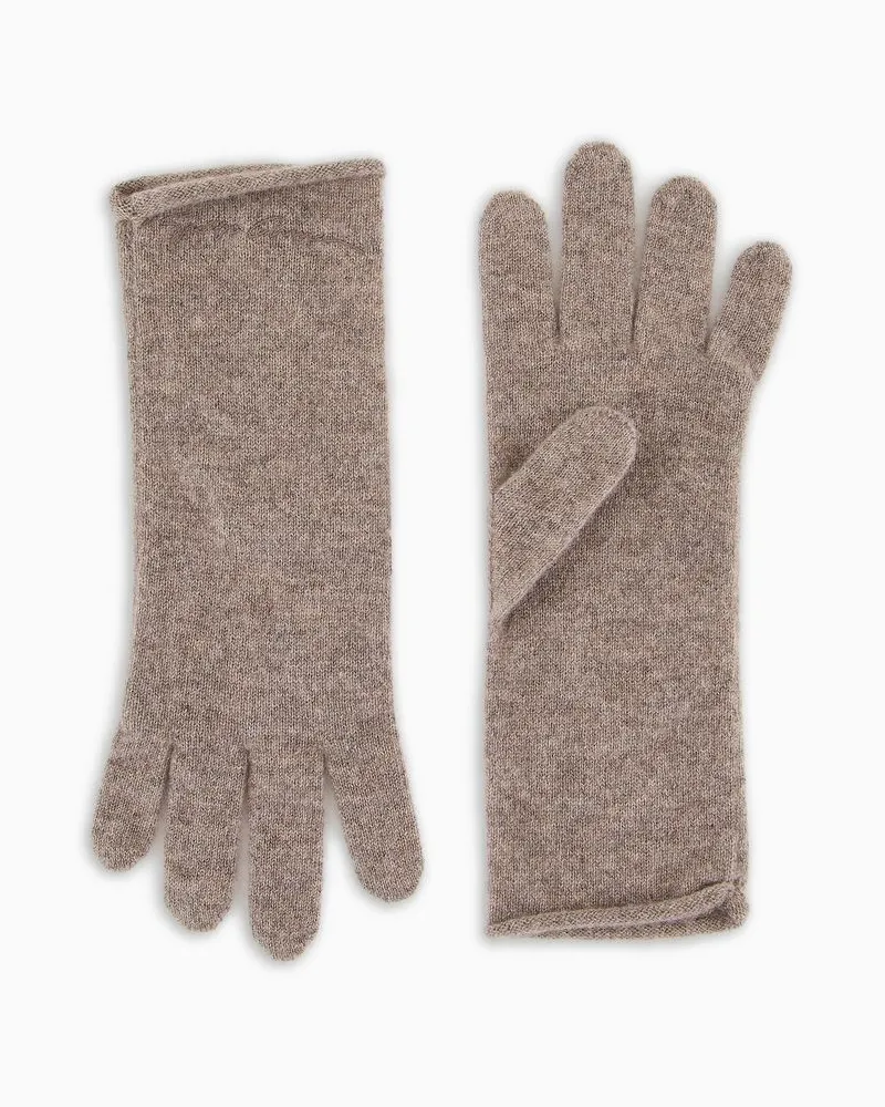 Giorgio Armani Handschuhe Aus Kaschmir Beige