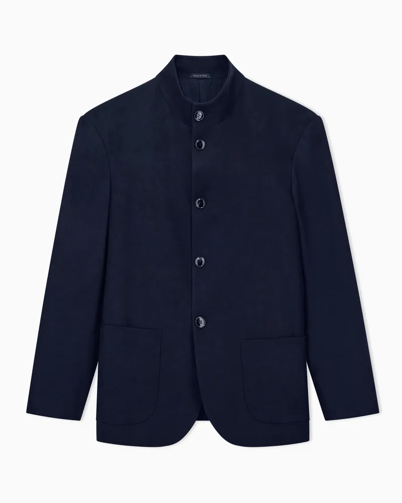 Giorgio Armani Blazer One Shot reguläre Passform aus fließender Schurwolle Marineblau