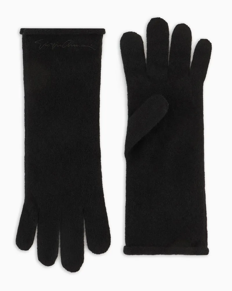 Giorgio Armani Handschuhe aus Kaschmir Schwarz