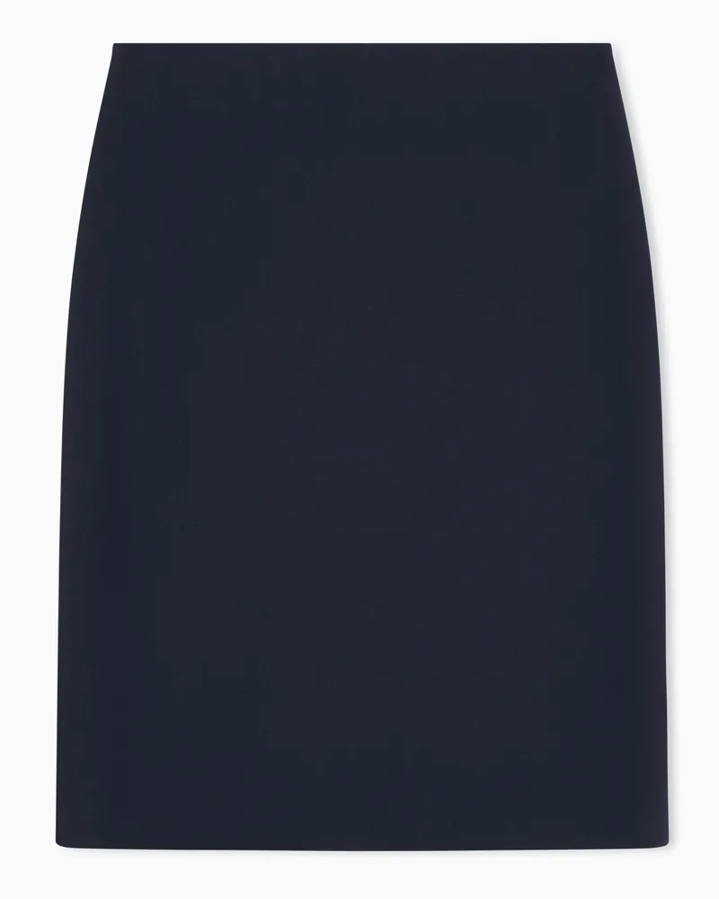 Giorgio Armani Etuirock aus Seidencady Marineblau