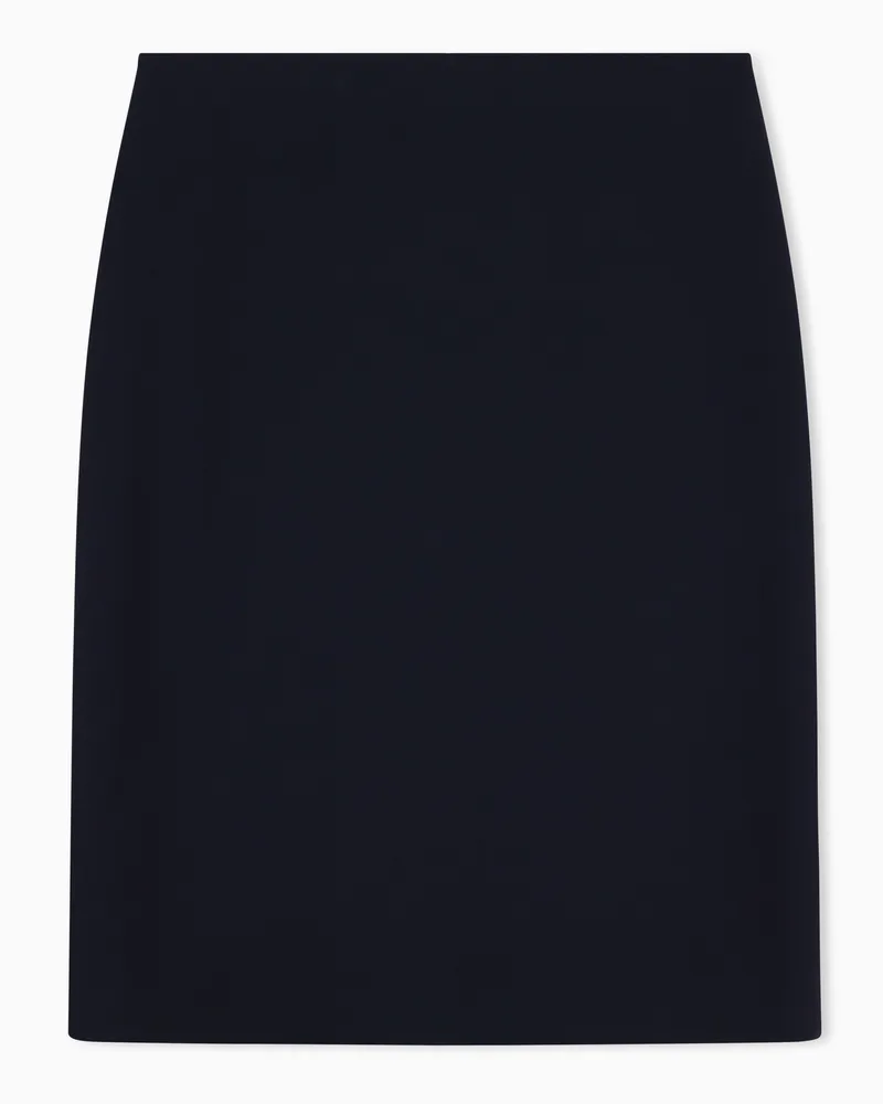 Giorgio Armani Etuirock aus Seidencady Marineblau