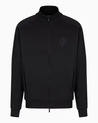 Giorgio Armani Blouson Aus Doppellagigem Jersey und Mikro-modal Schwarz