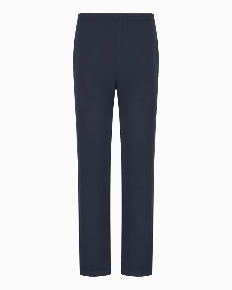 Giorgio Armani Loungewear-Hose aus Stretch-Modal Blau