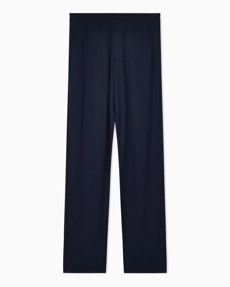 Giorgio Armani Loungewear-Hose aus Stretch-Modal Blau