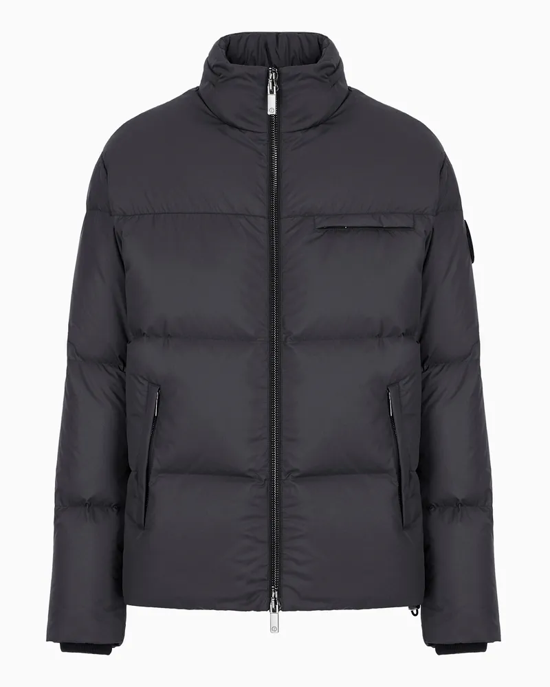 Giorgio Armani Mit nachhaltigen Gänsedaunen wattierte Bomberjacke Schwarz