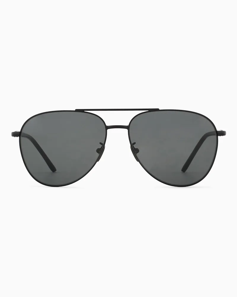 Giorgio Armani Sonnenbrille für Herren mit Pilotenfassung Schwarz