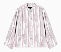 Jacke aus Leinen und Viskose in Jacquard-Stoff-Verarbeitung