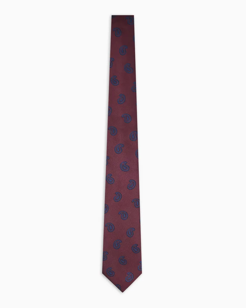 Giorgio Armani Krawatte aus Seiden-Jacquard Rot