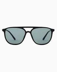 Giorgio Armani Eckige Sonnenbrille Für Herren Schwarz