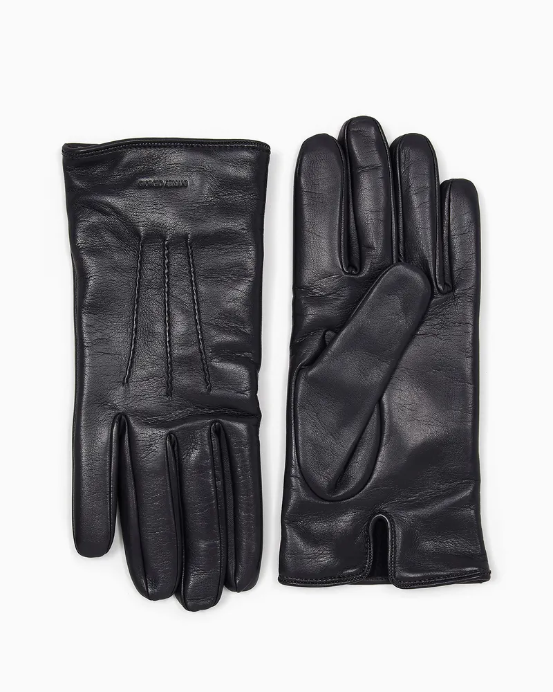 Giorgio Armani Handschuhe aus Nappa Blau